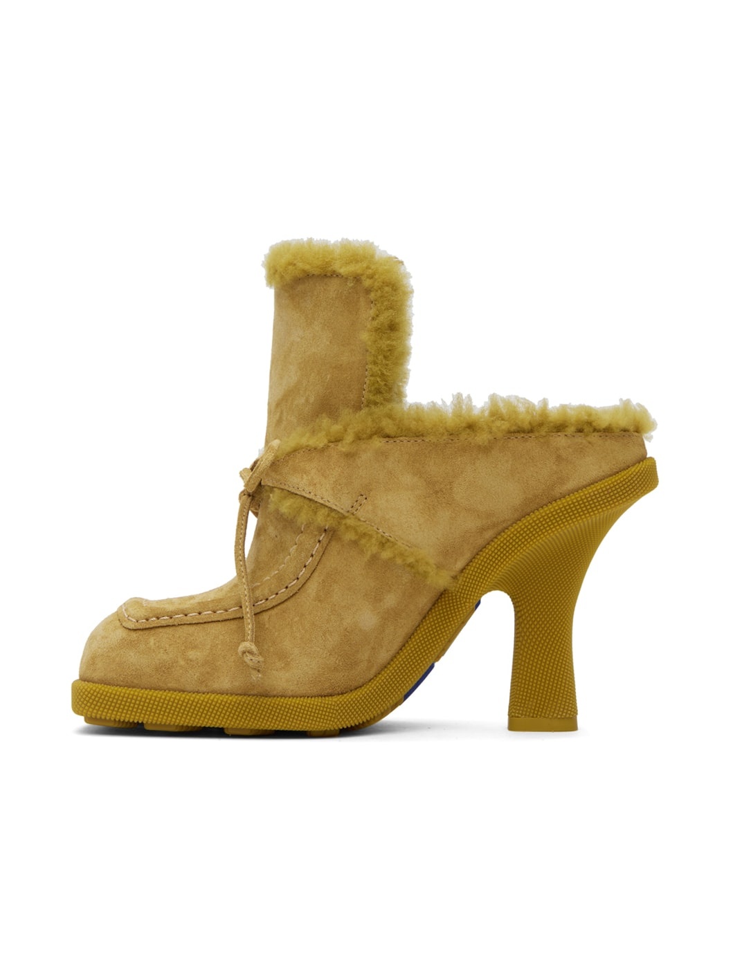 Yellow Shearling Highland Mules - 3
