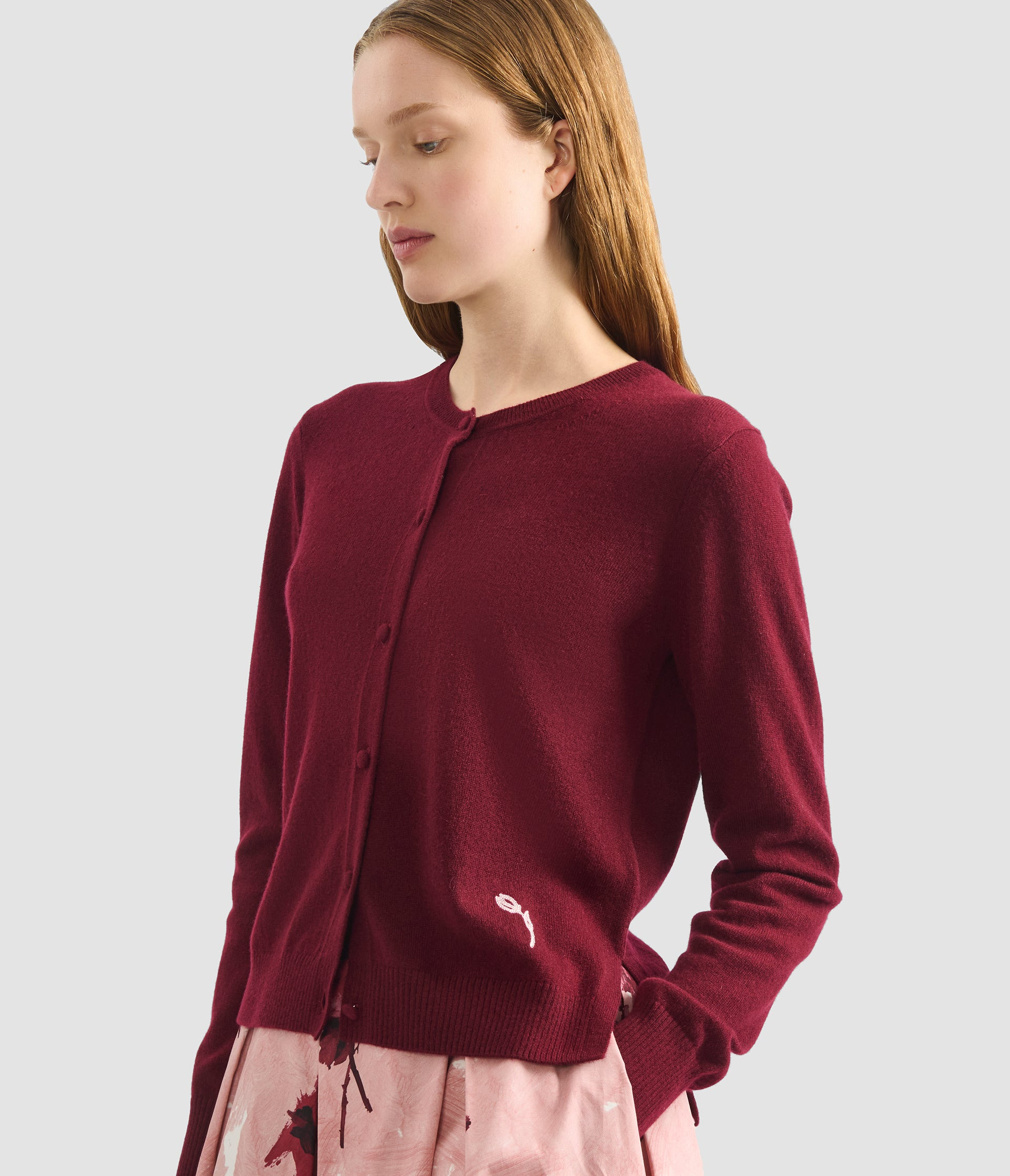 CASHMERE CREW NECK CARDIGAN - 5
