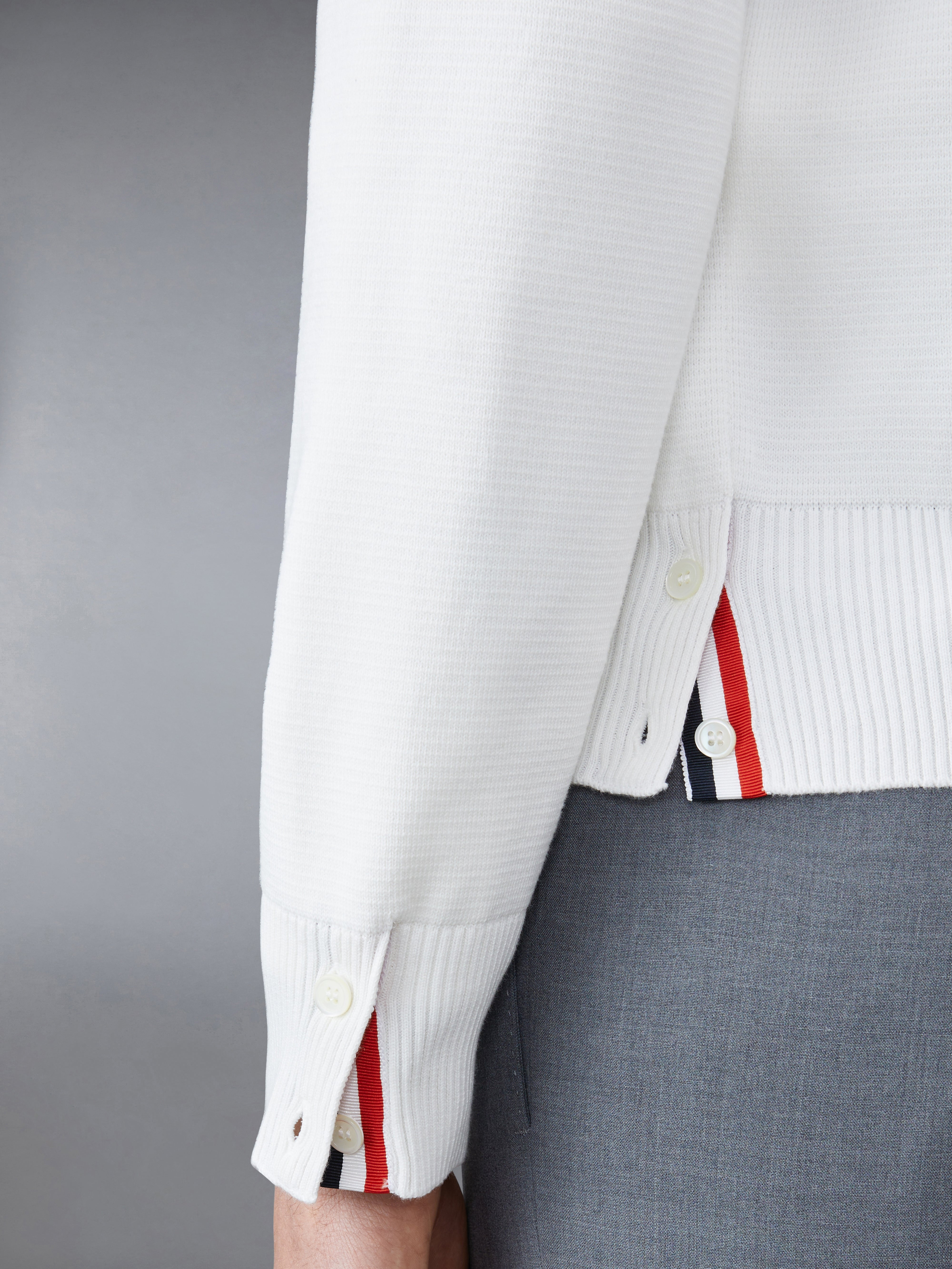Whitemilano Stitch Cotton 4-bar Crew Neck Pullover - 4