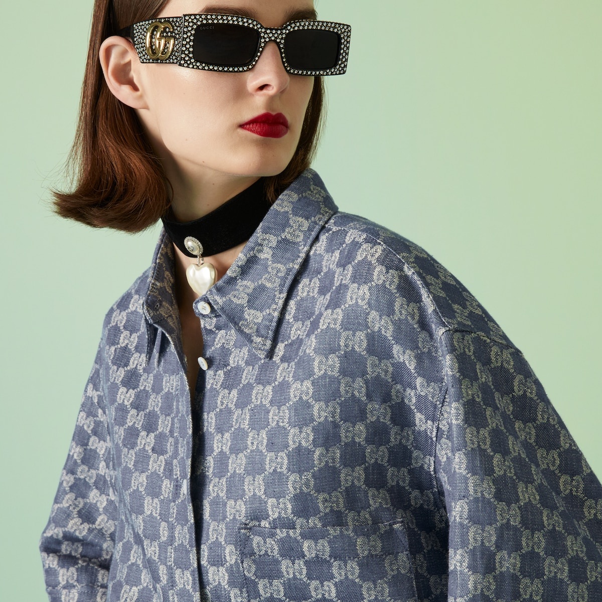 GG linen jacquard shirt - 3