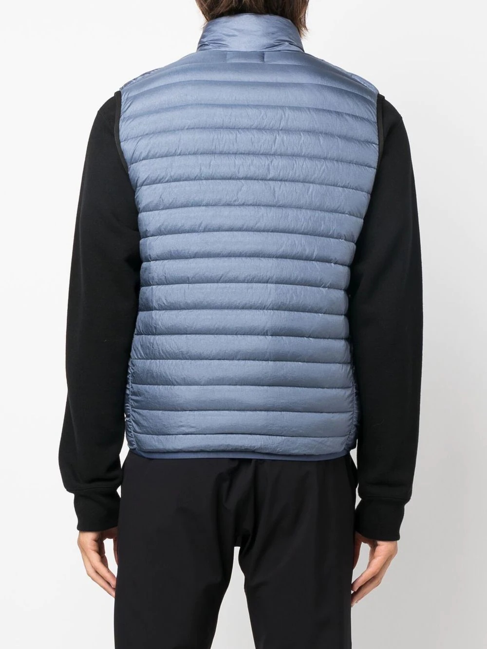 logo patch puffer vest - 4