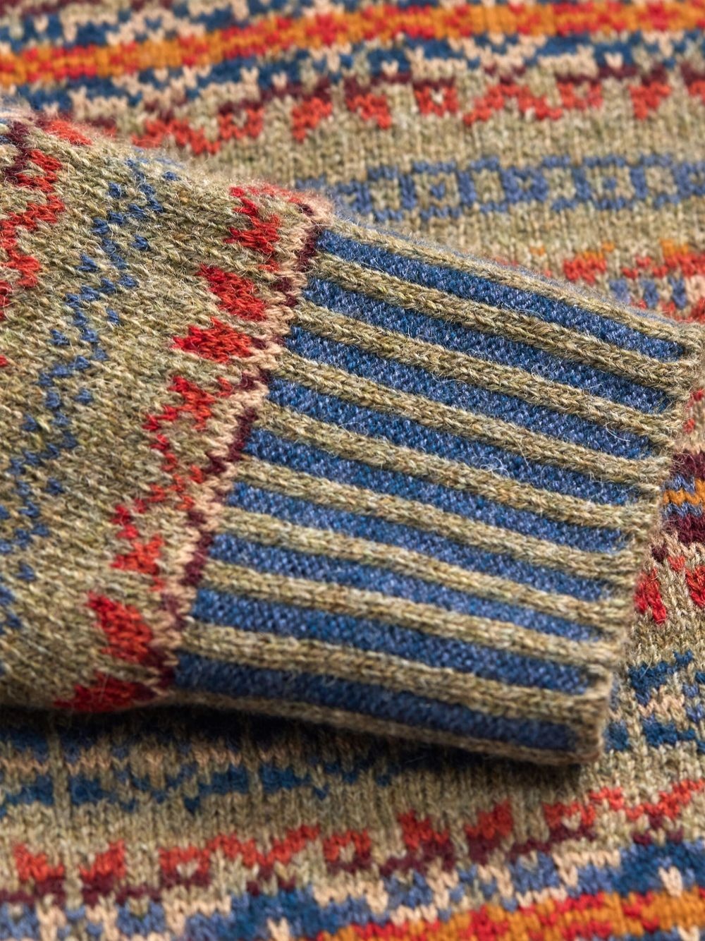 fair isle knit sweater - 5