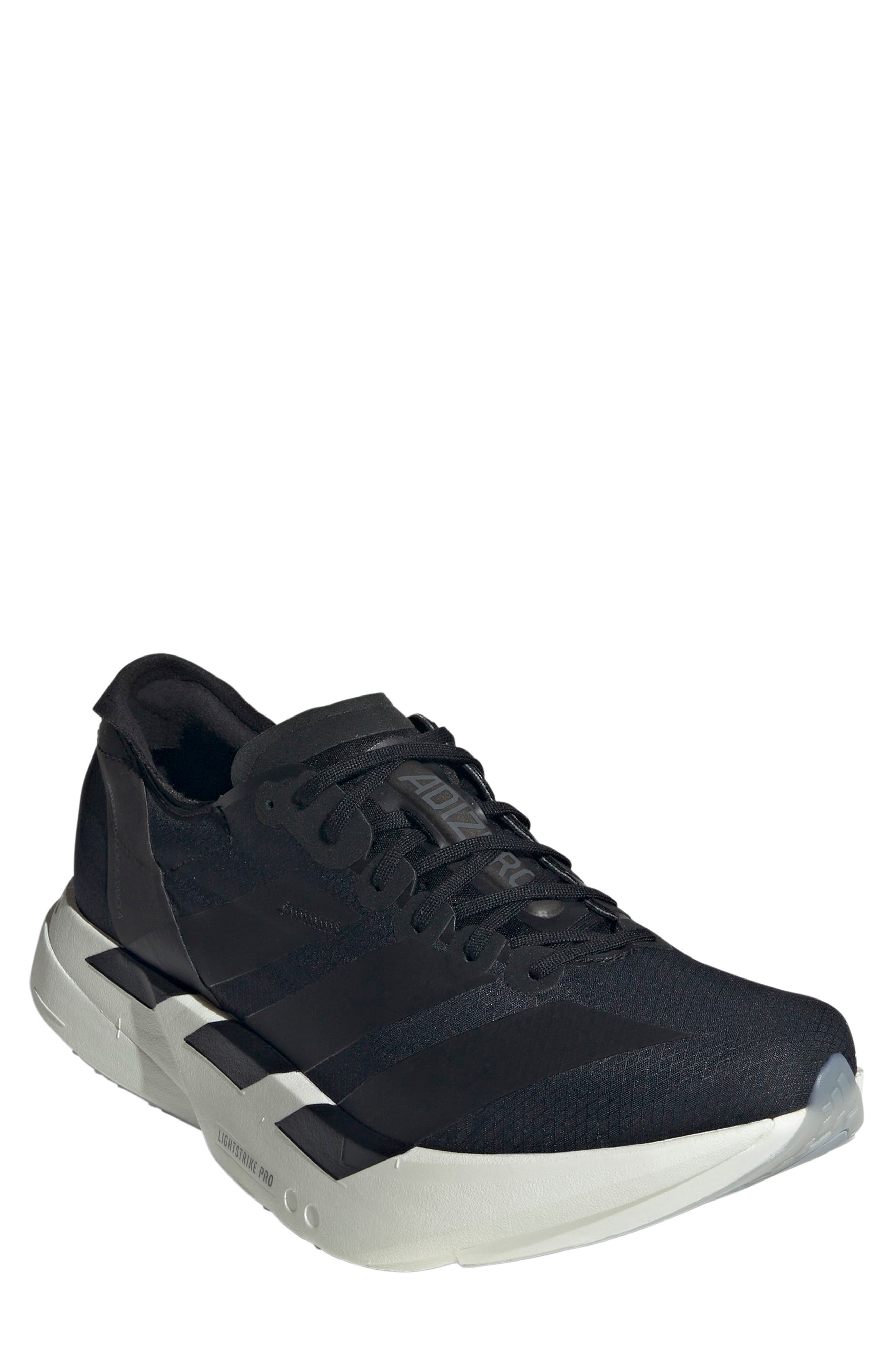 adidas Gender Inclusive Adios 9 Pro 4 Running Sneaker in Black/Black/Grey at Nordstrom - 1