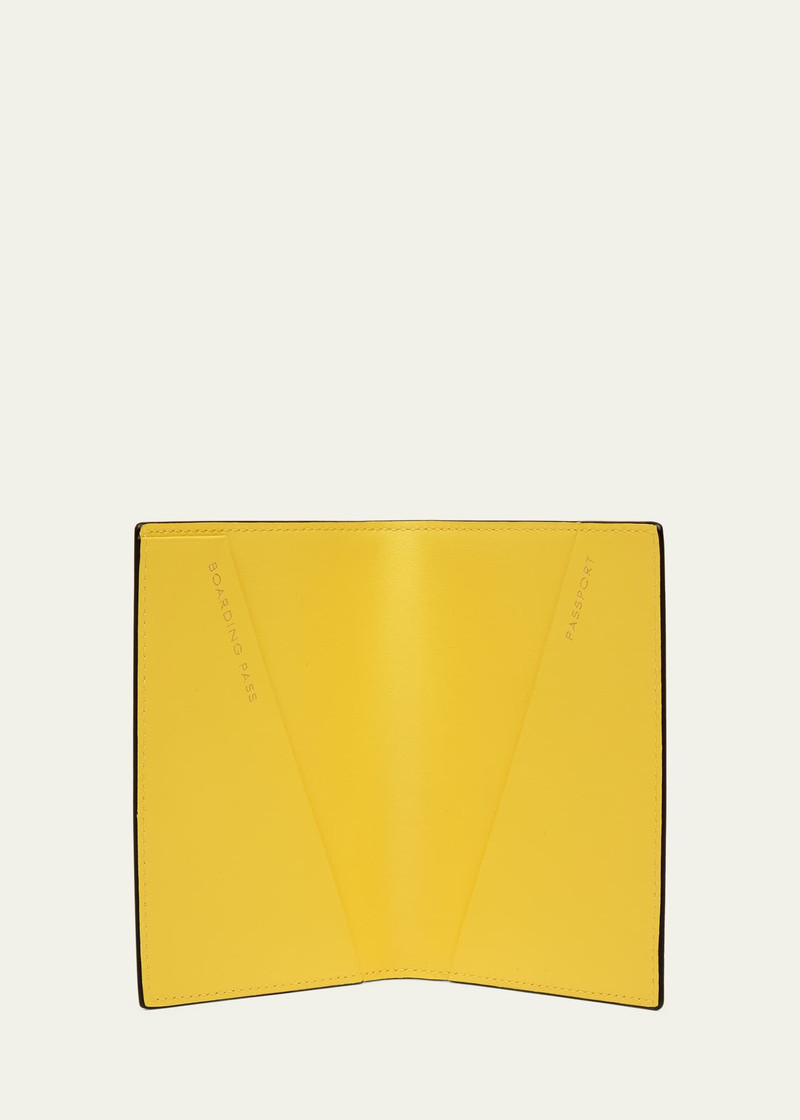 Smythson Clover Charm Passport Cover in Panama Leather outlook