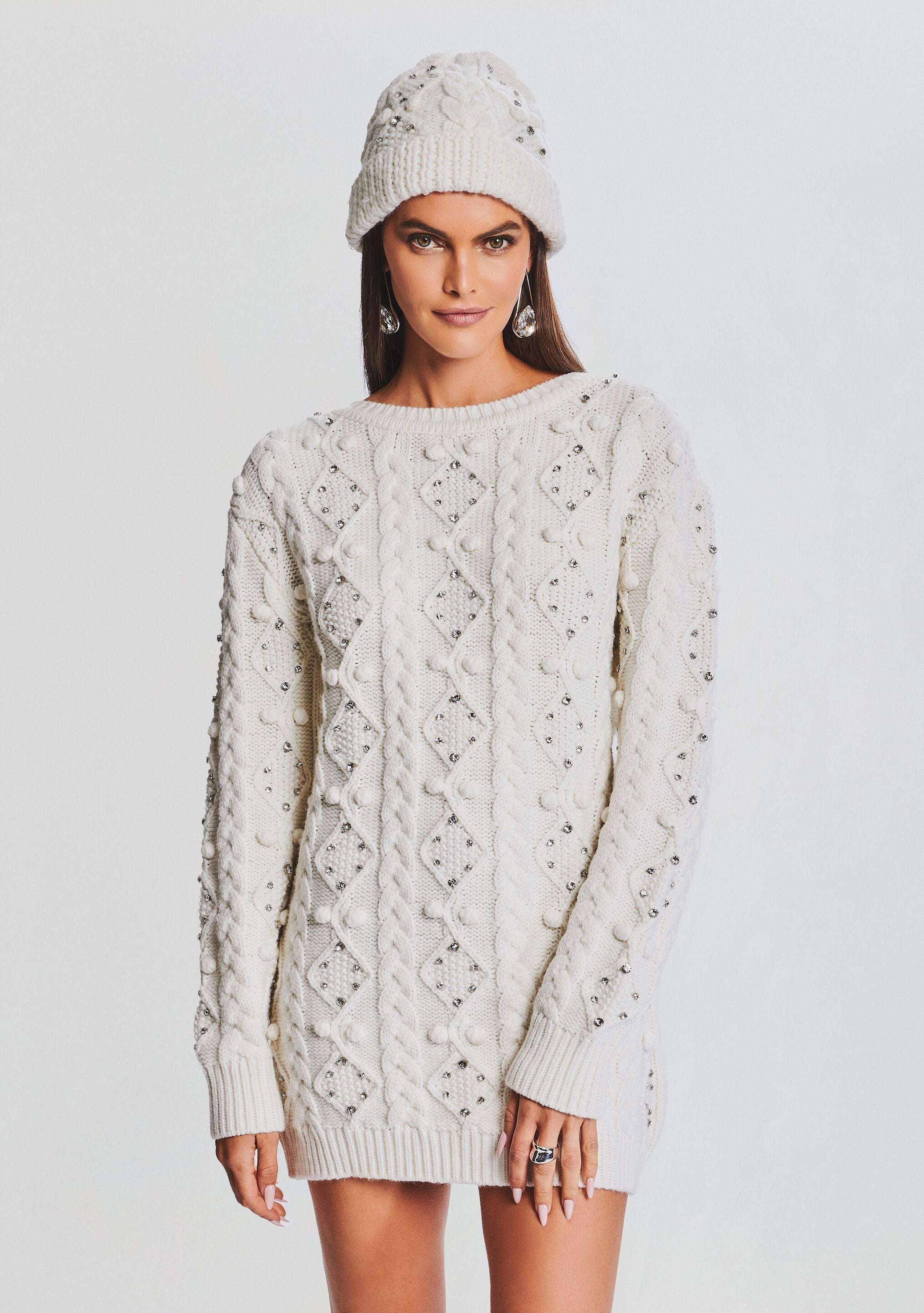 EVIA EMBELLISHED KNIT HAT - 2