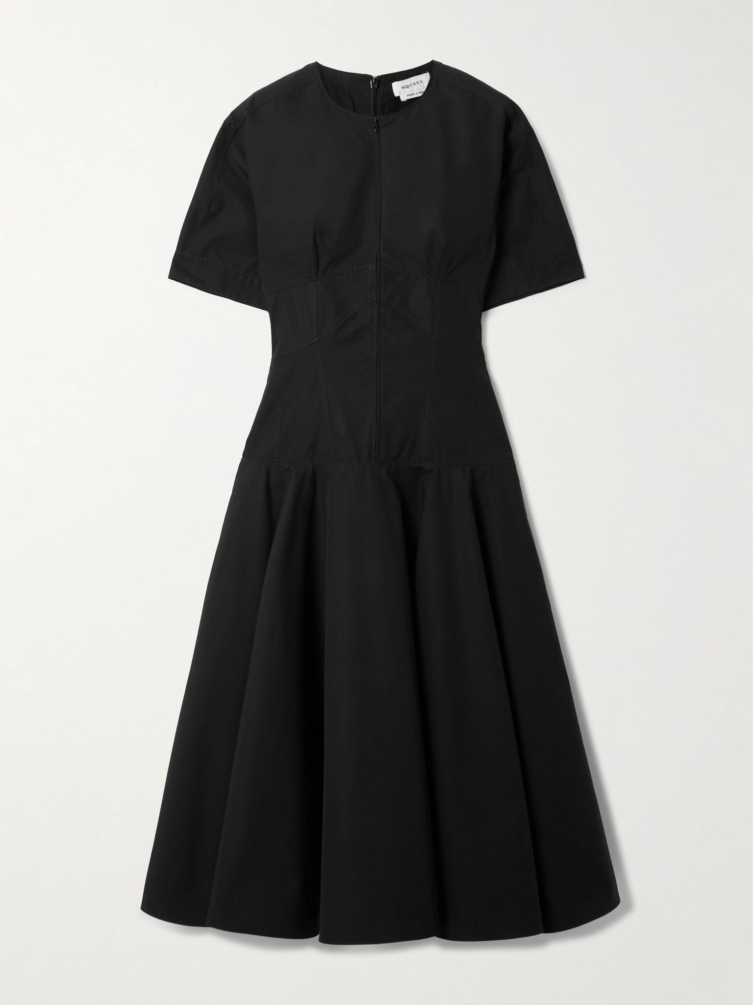 Day organic cotton-poplin midi dress Black - 1