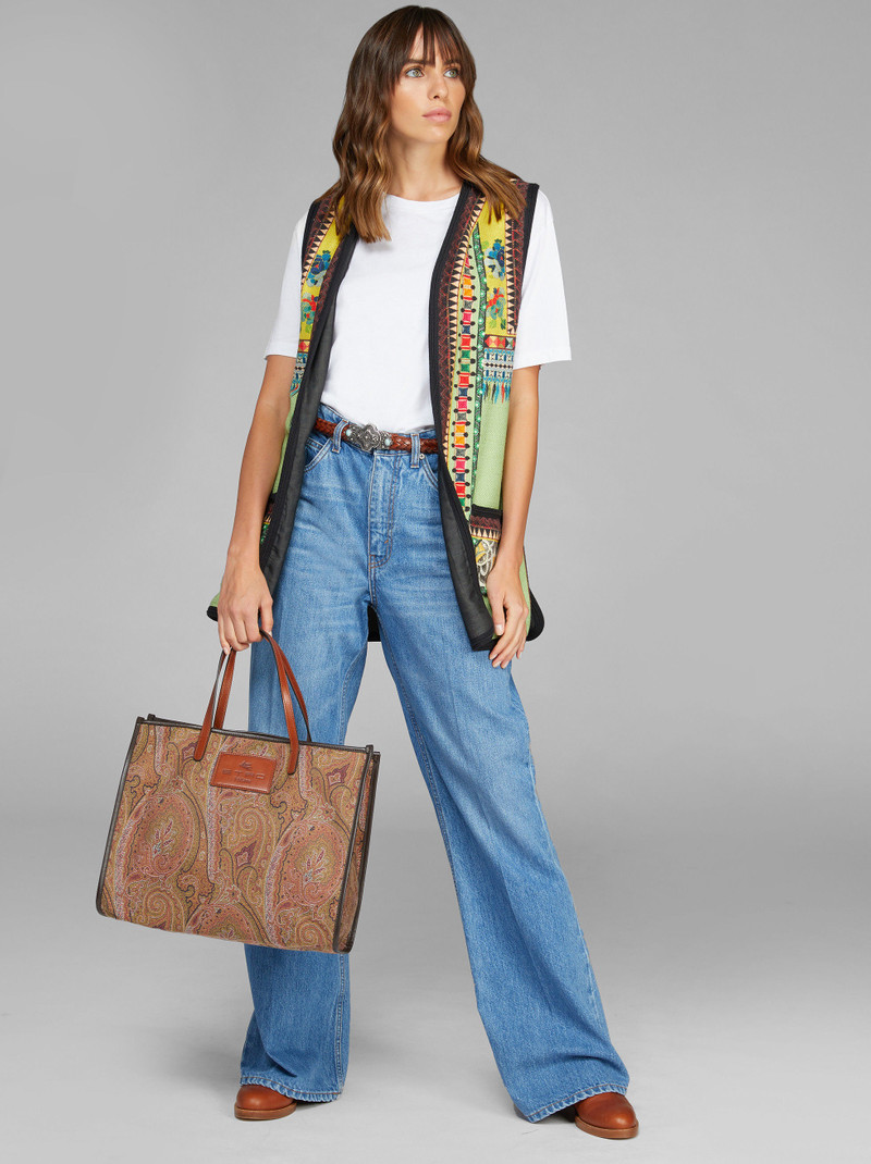 Etro PAISLEY JACQUARD SHOPPING BAG outlook