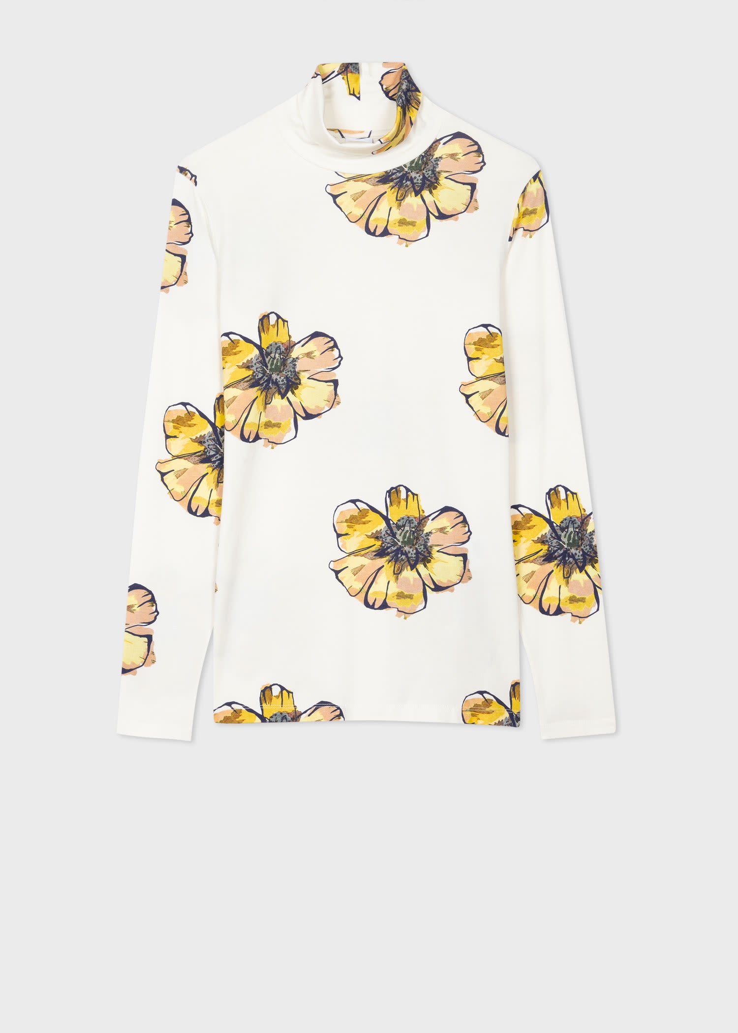 Ivory 'Anemone' Roll Neck Top - 1