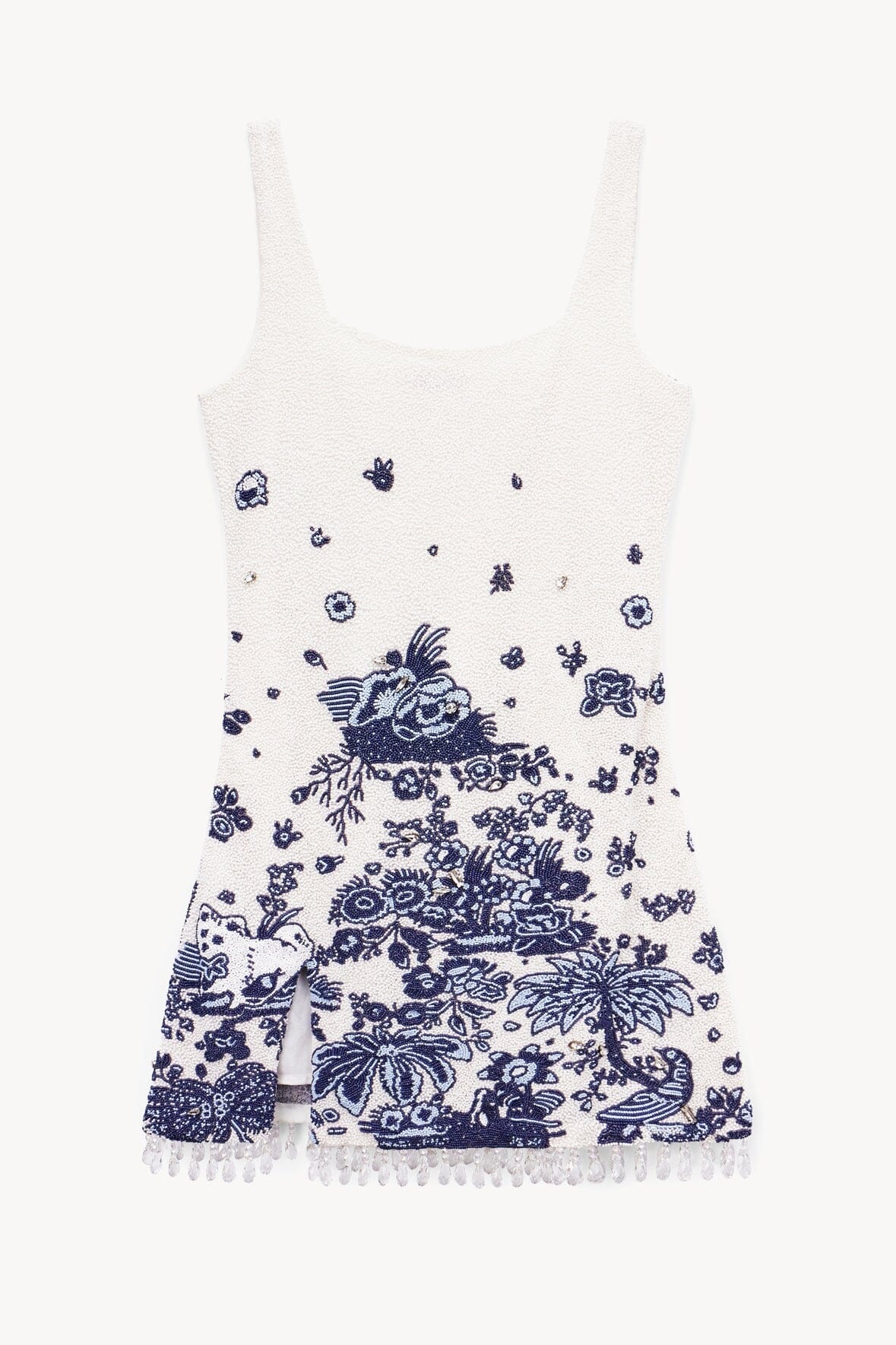 STAUD LE SABLE DRESS BLUE TOILE - 1