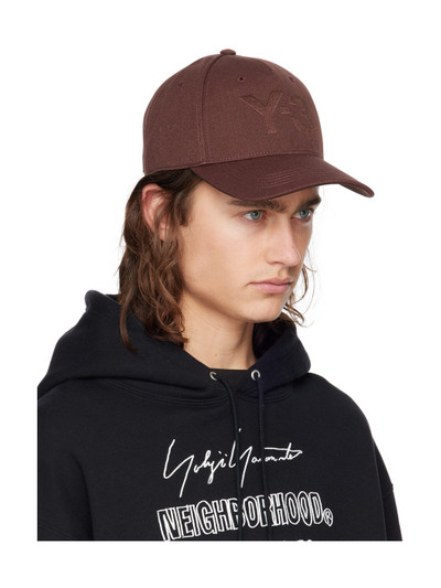 Y-3 Burgundy Embroidered Cap outlook