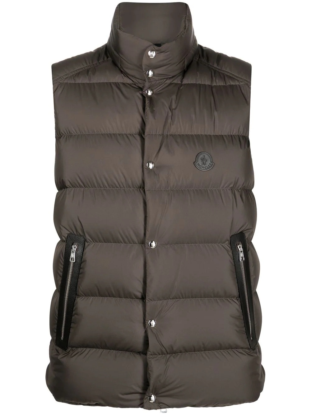 logo-patch padded gilet - 1