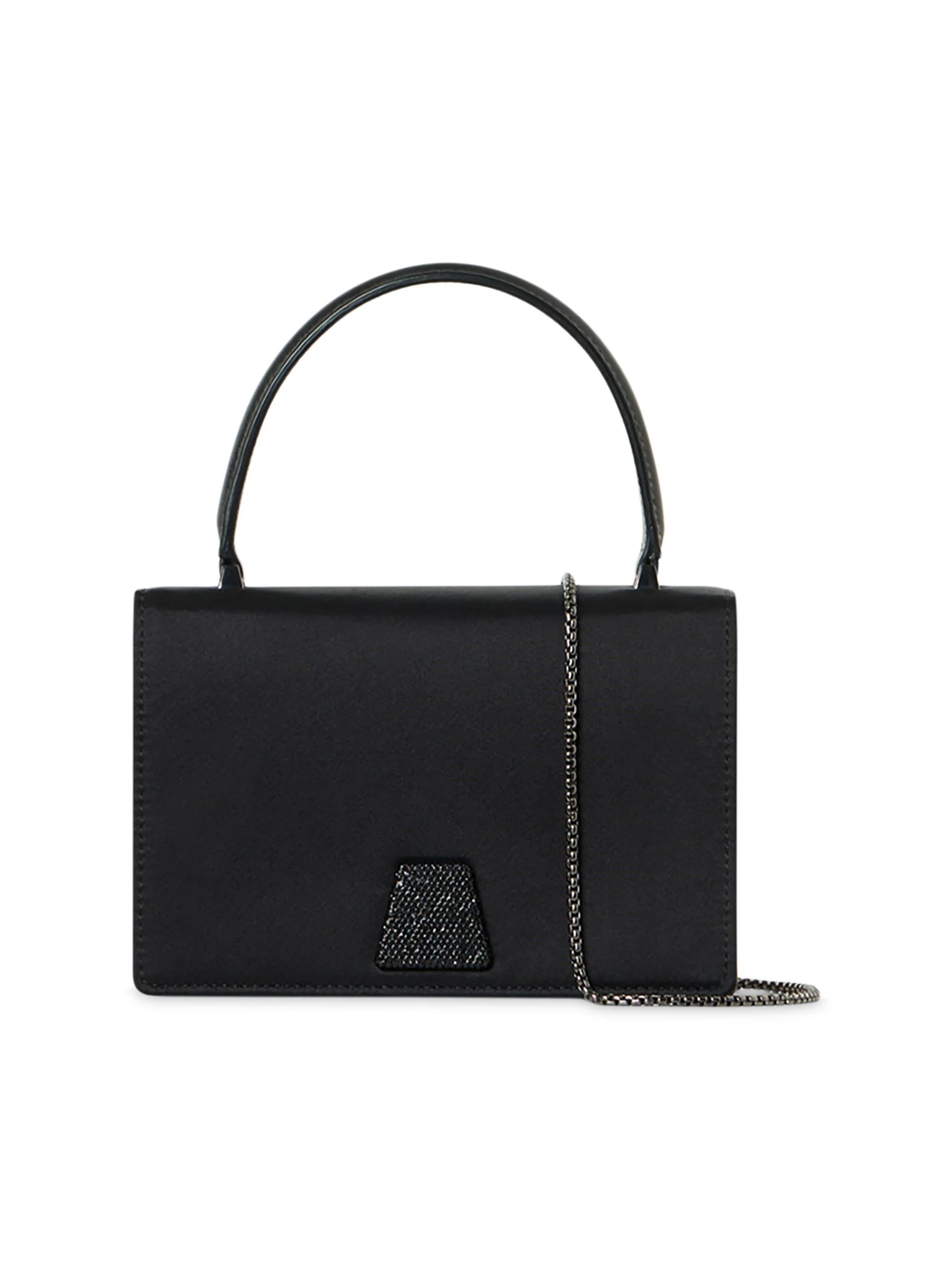 Women's Alice Crystal-Embellished Silk Top Handle Bag - Black - 1