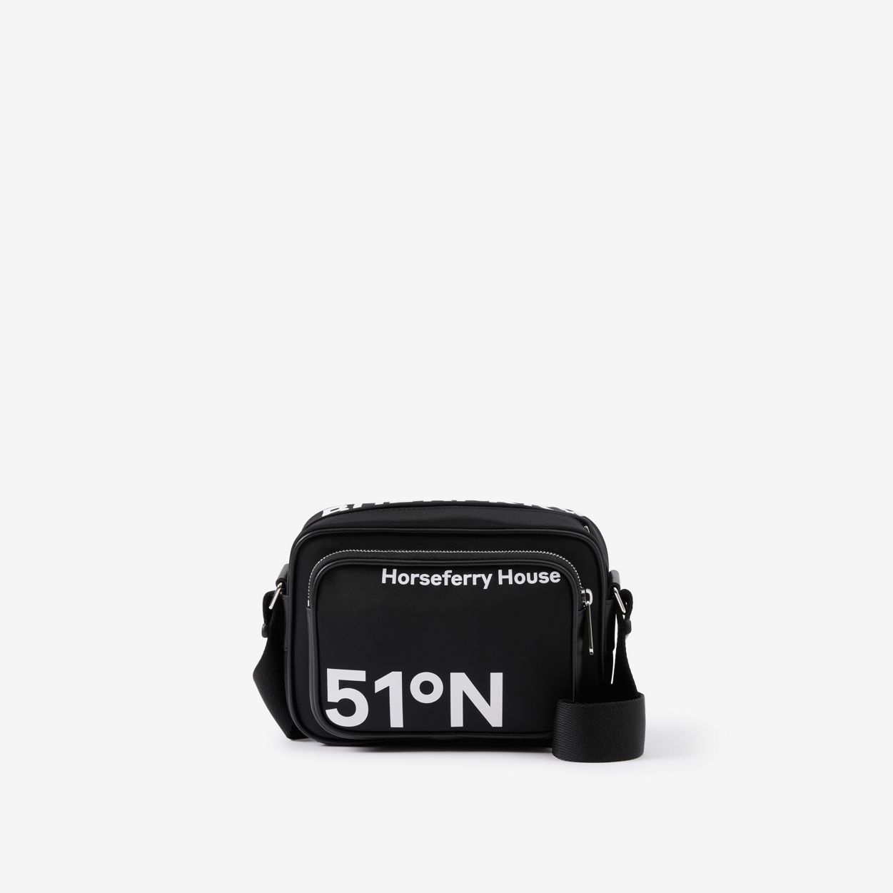 Coordinates Print Nylon Crossbody Bag - 1