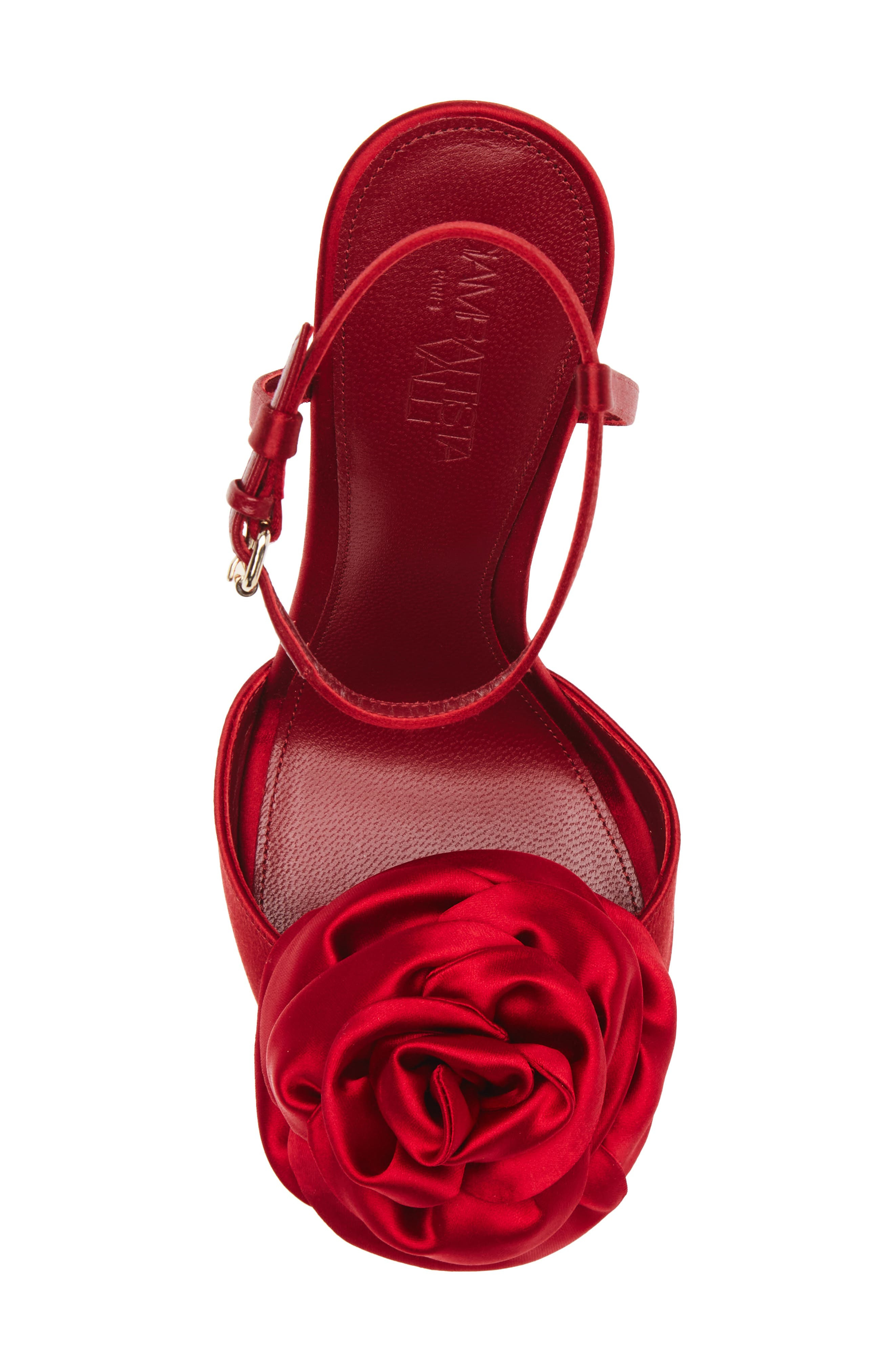 Giambattista Valli Rosette Embellished Sandal in Red 6007 at Nordstrom - 5