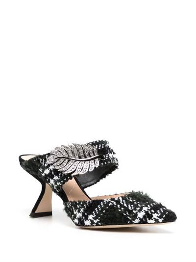 Nicholas Kirkwood CASATI fringed-trim mules - Black