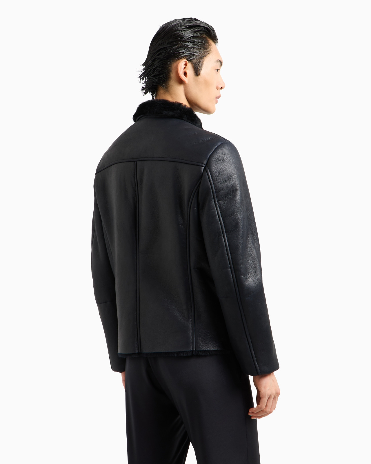 Zipped sheepskin blouson - 3