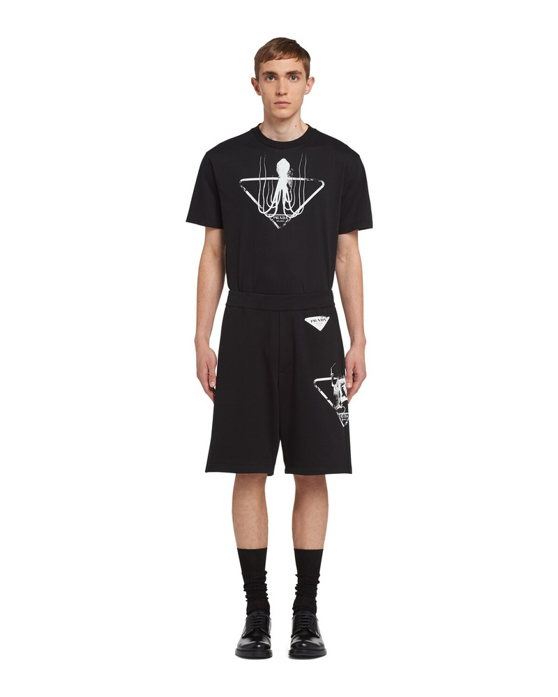 Prada Printed cotton Bermuda shorts outlook