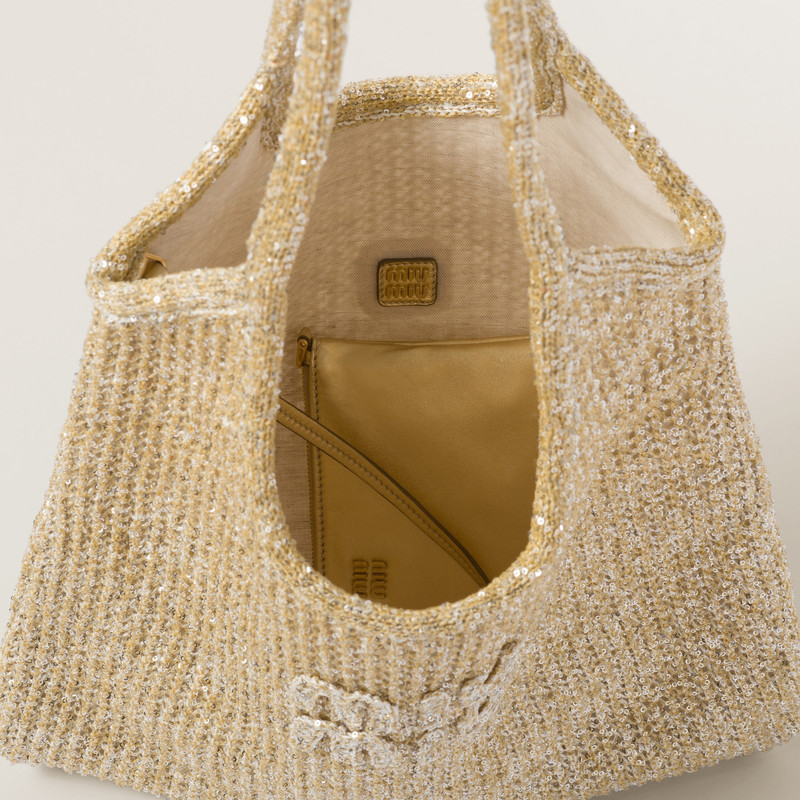 Mesh tote bag with sequins 5