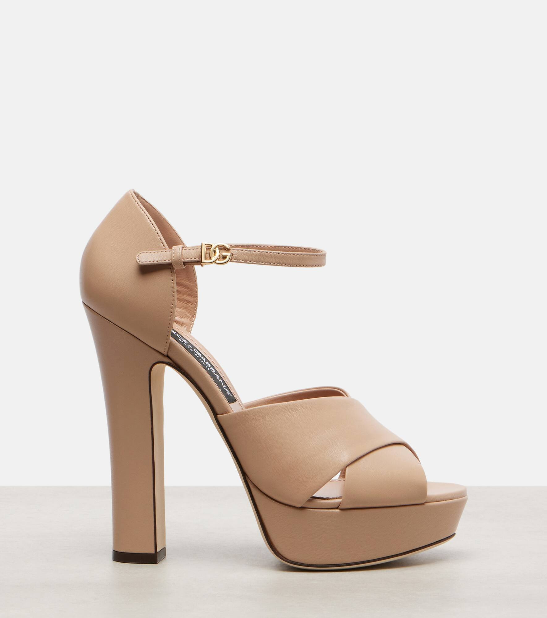 Leather platform sandals - 4