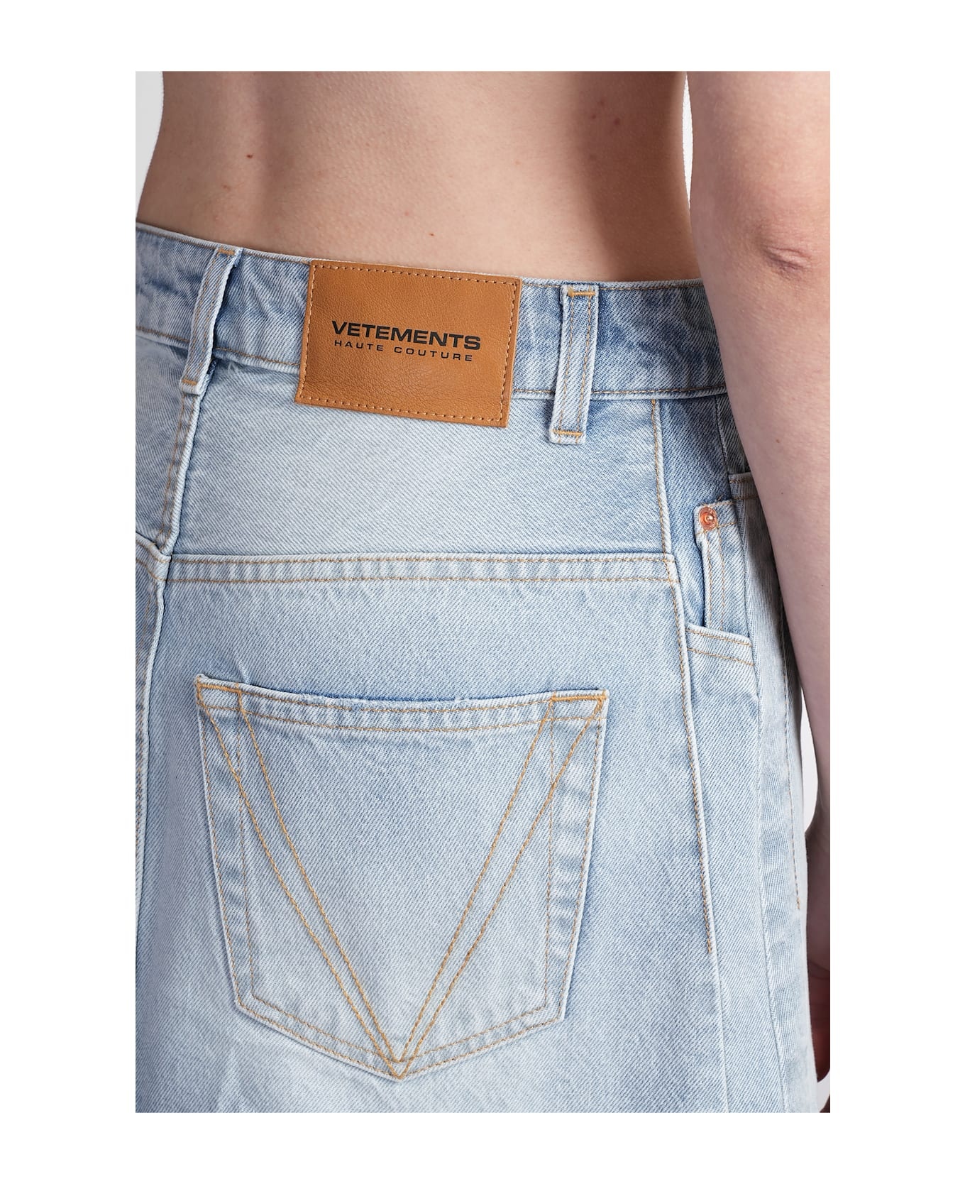 Skirt In Blue Denim - 5