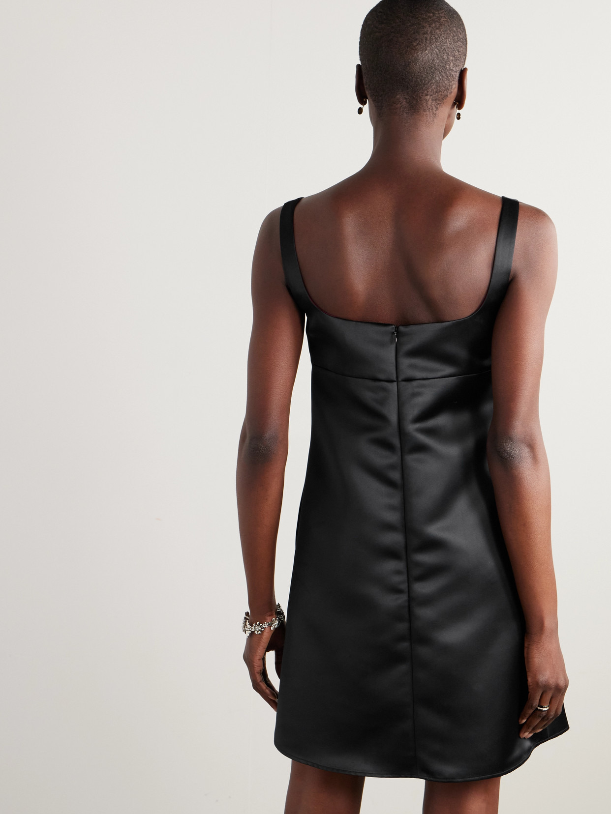 Embellished Cutout Duchesse-satin Mini Dress - 3