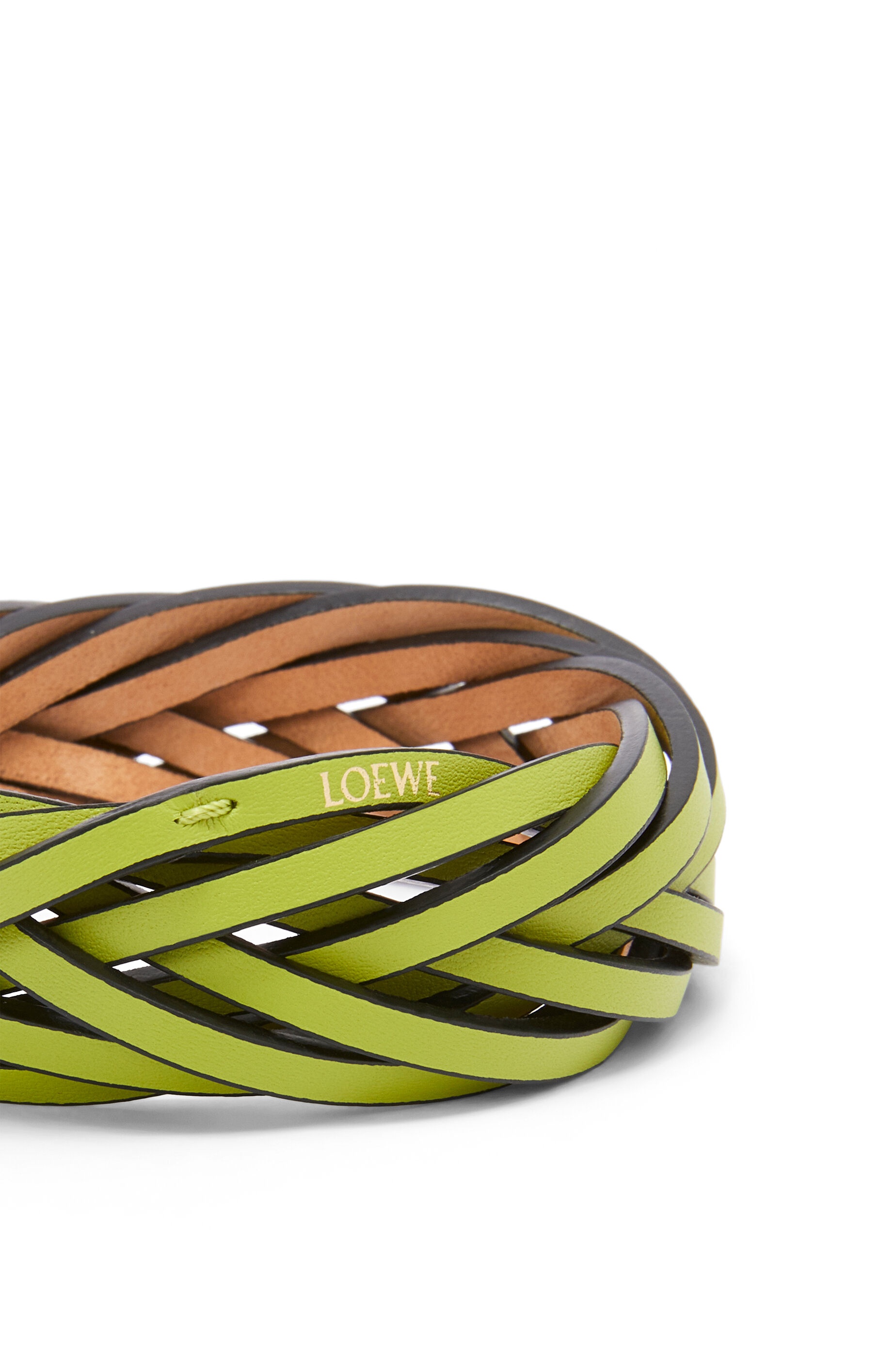 Braided bangle in classic calfskin - 4