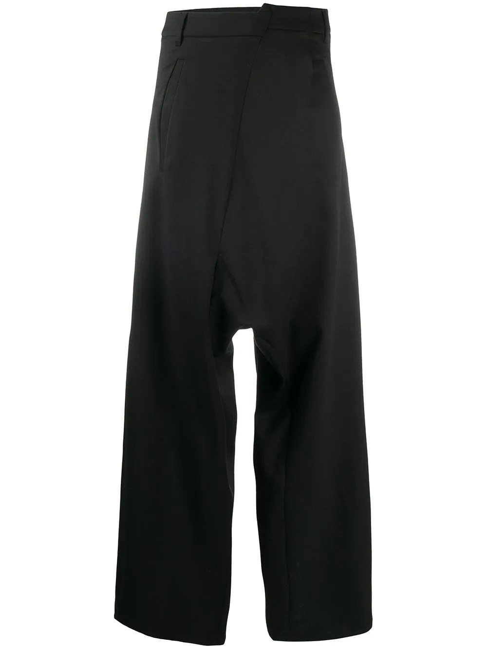 drop-crotch asymmetric trousers - 1