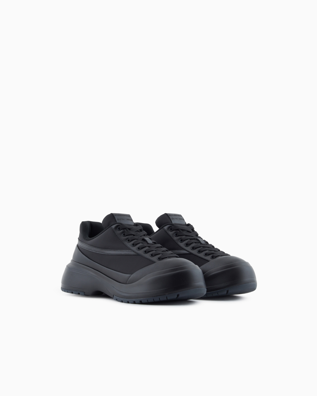 NYLON AND LEATHER SNEAKERS - 2