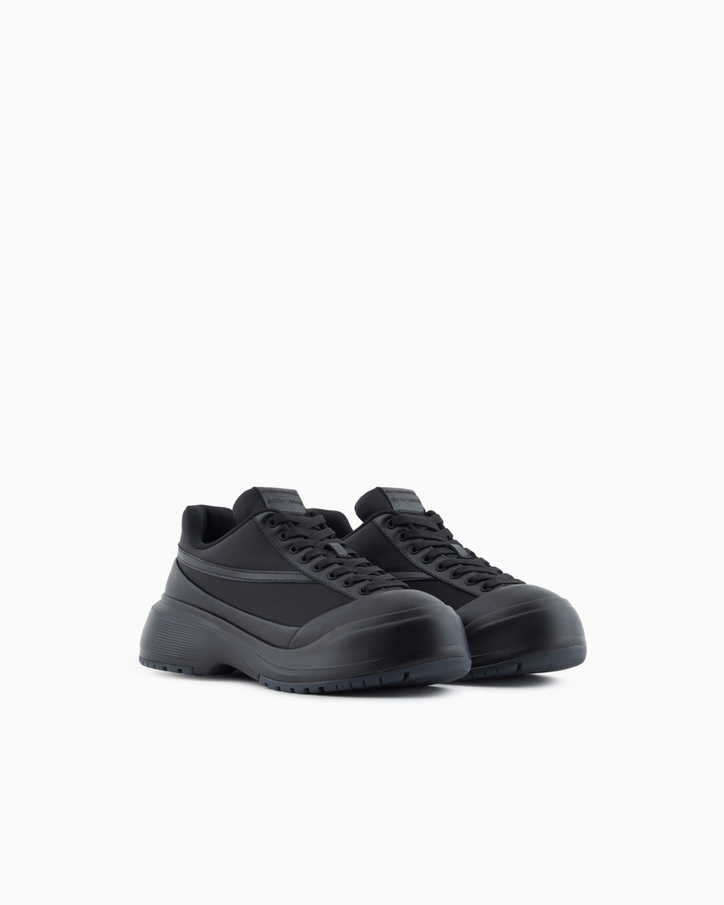 NYLON AND LEATHER SNEAKERS 2