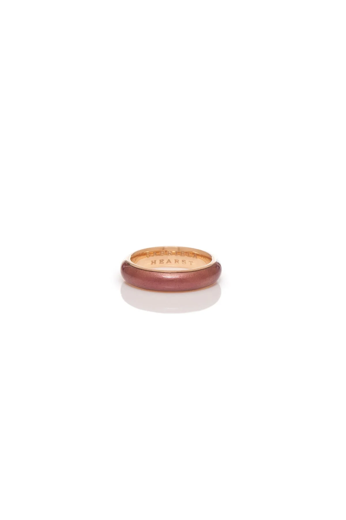 Vitreous Brown Enamel & 18K Gold Ring - 1