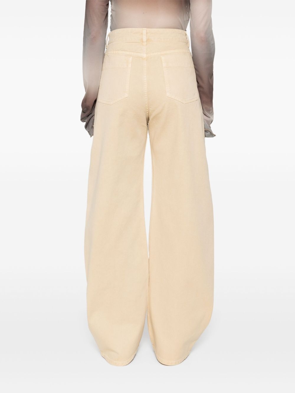 high-waisted curved jeans - 4