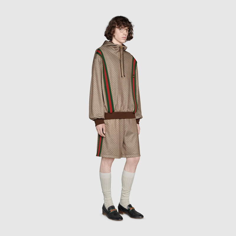 GUCCI Mini GG jersey shorts with Web outlook