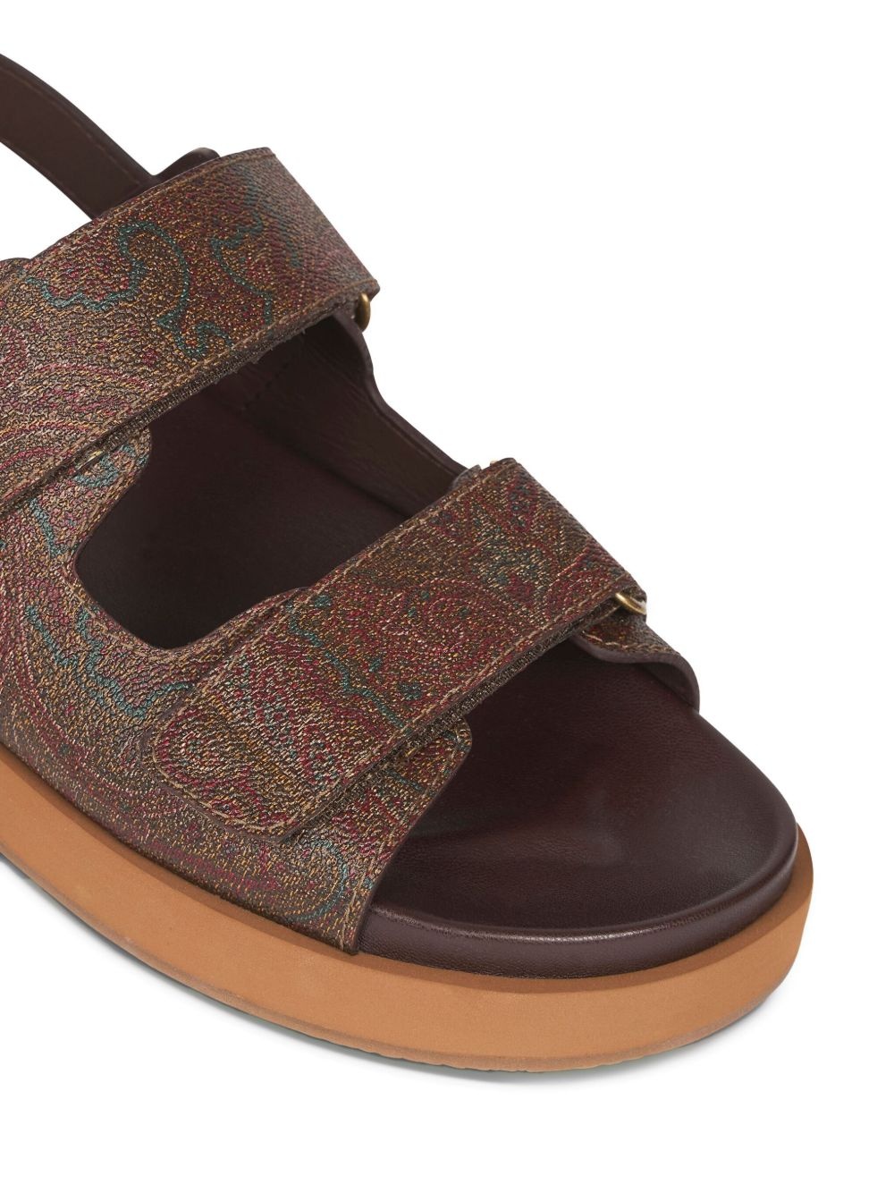 paisley-print slingback sandals - 4