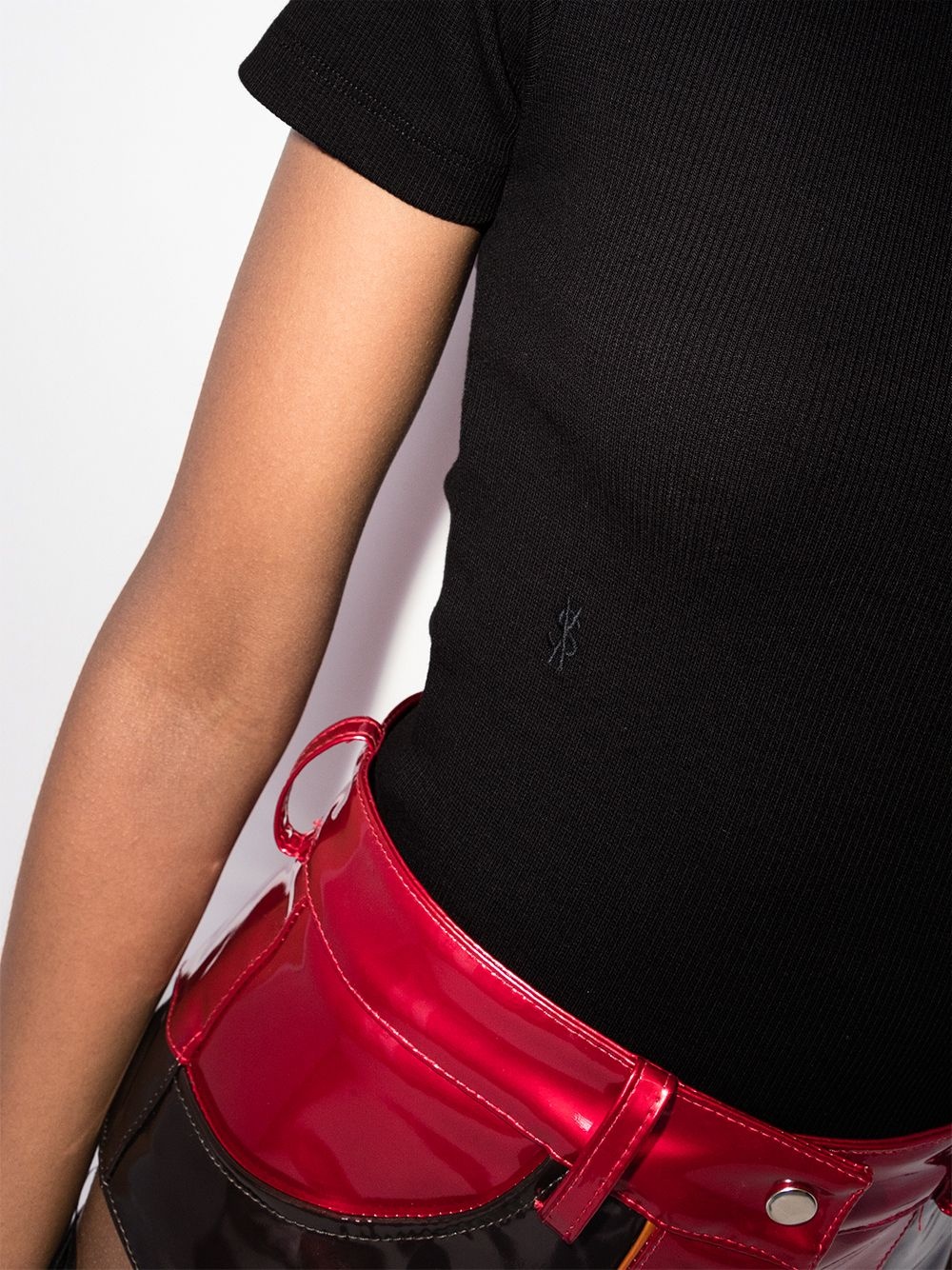 short-sleeved cropped T-shirt - 4