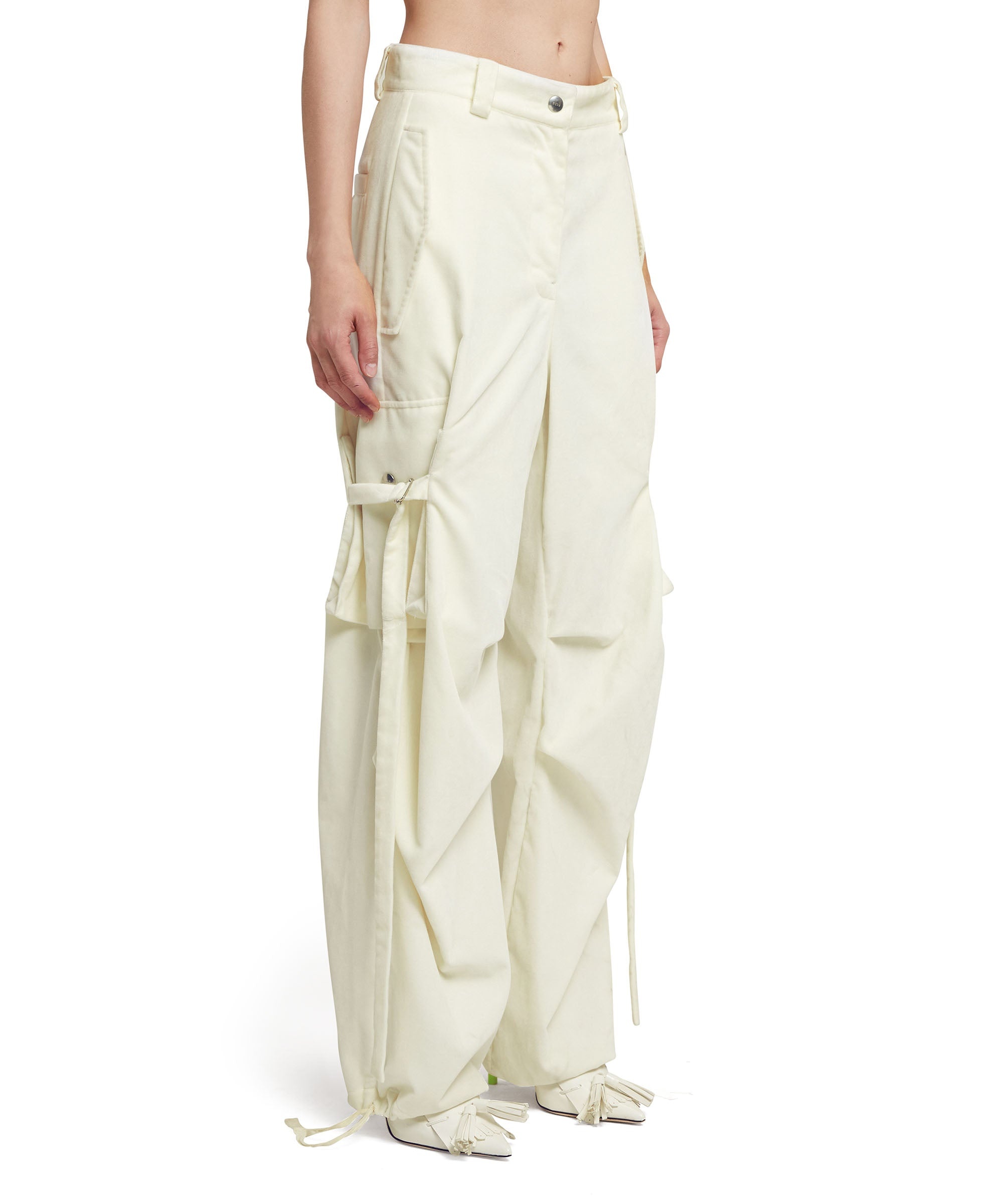 Cargo trousers with  "Blossom Hallucination" workmanship - 4