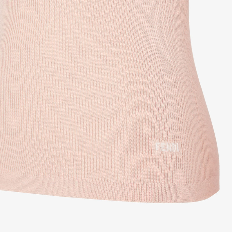 Sweater Pink knit polo shirt 3