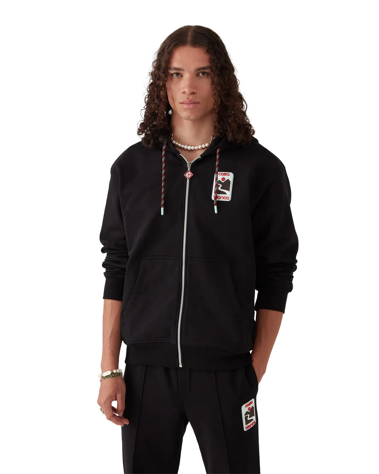 Sunset Valley Zip Hooded Sweatshirt | Casablanca Paris - 4