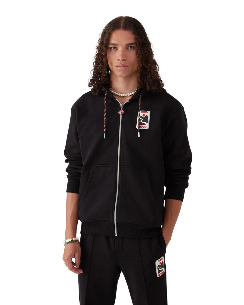Sunset Valley Zip Hooded Sweatshirt | Casablanca Paris 4