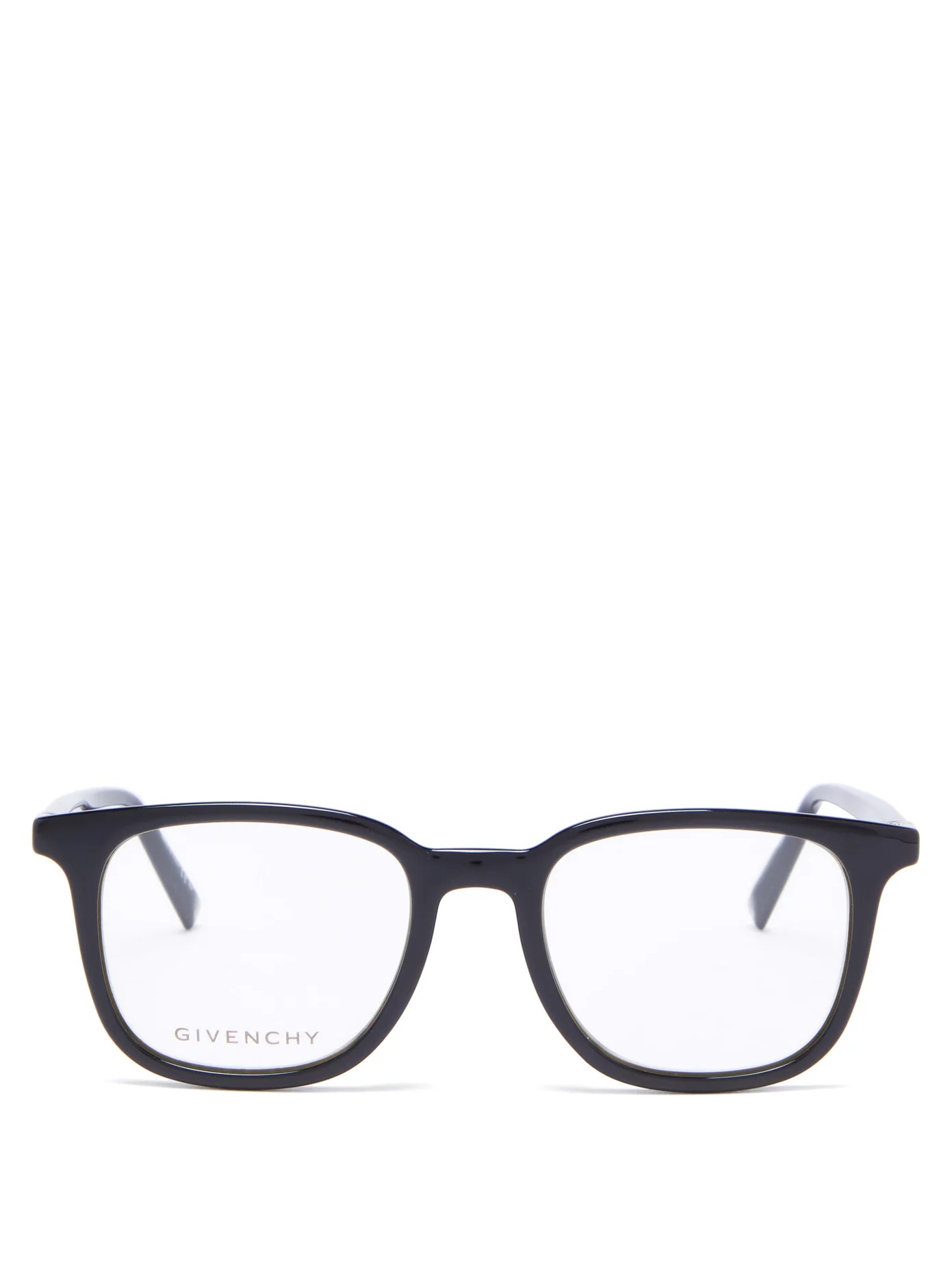 Monogram-hinge square acetate glasses - 1