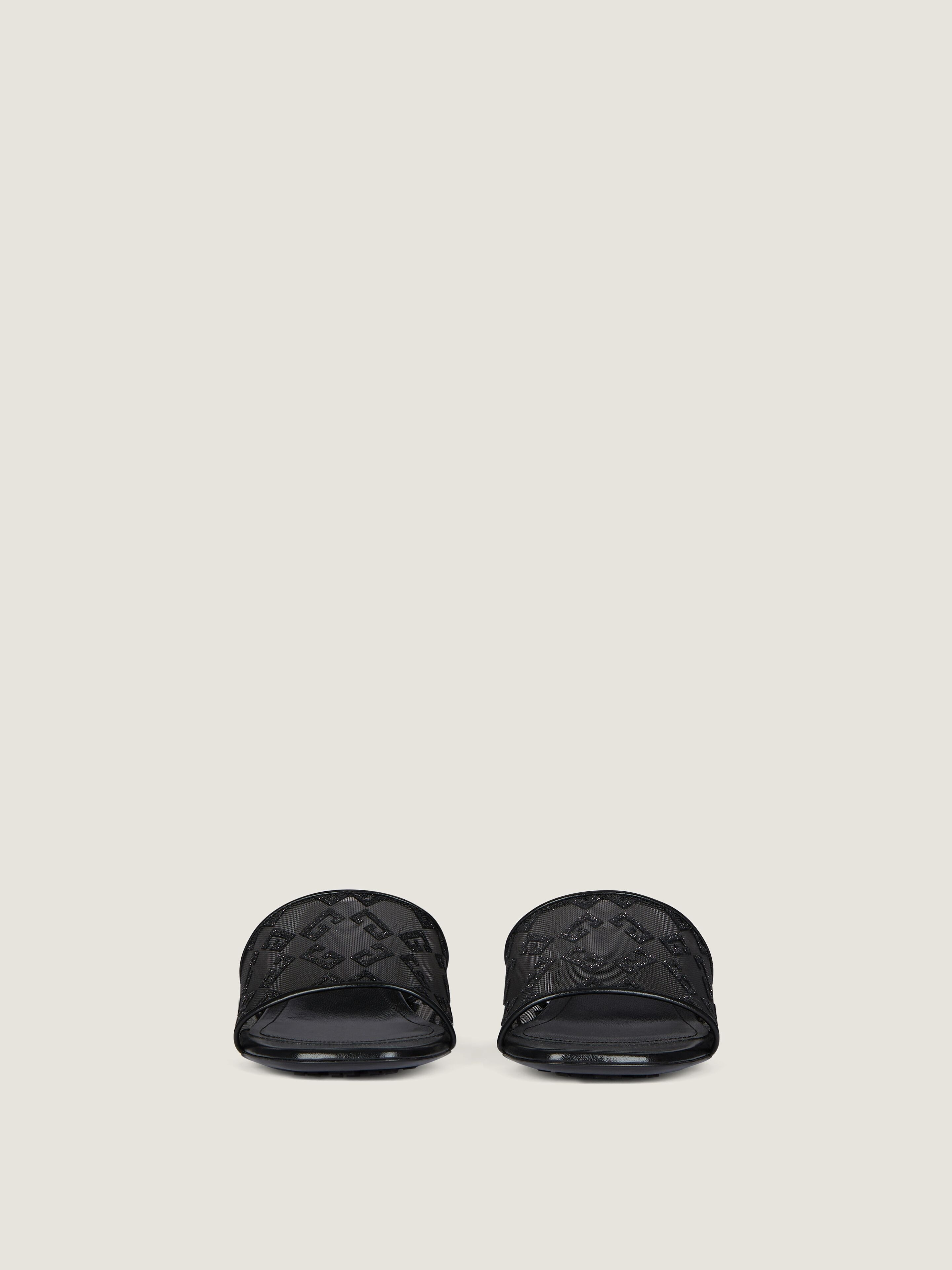 G CUBE MULES IN MONOGRAM 72 MESH WITH LUREX - 3