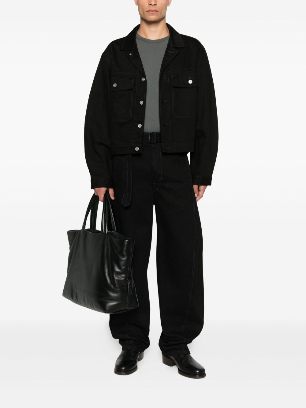 button-fastening flap-pocket jacket - 2