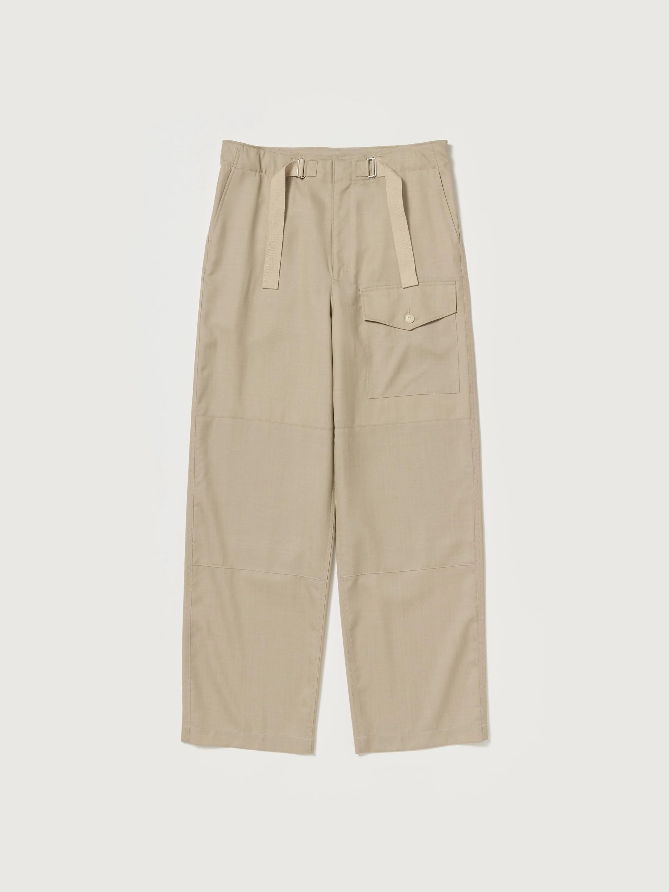 WOOL HERRINGBONE CARGO PANTS - 1