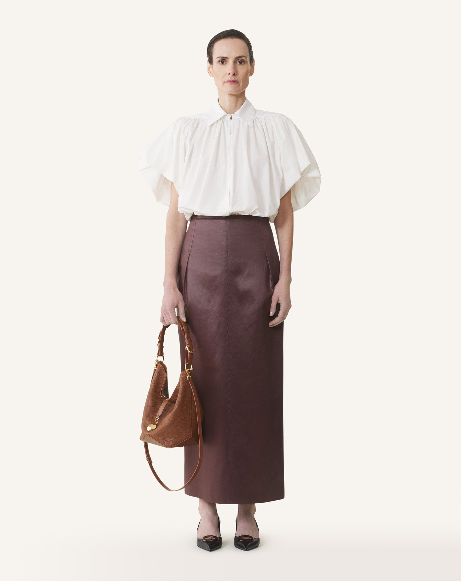CATCH BY LANVIN MEDIUM LEATHER BUCKET BAG - 2