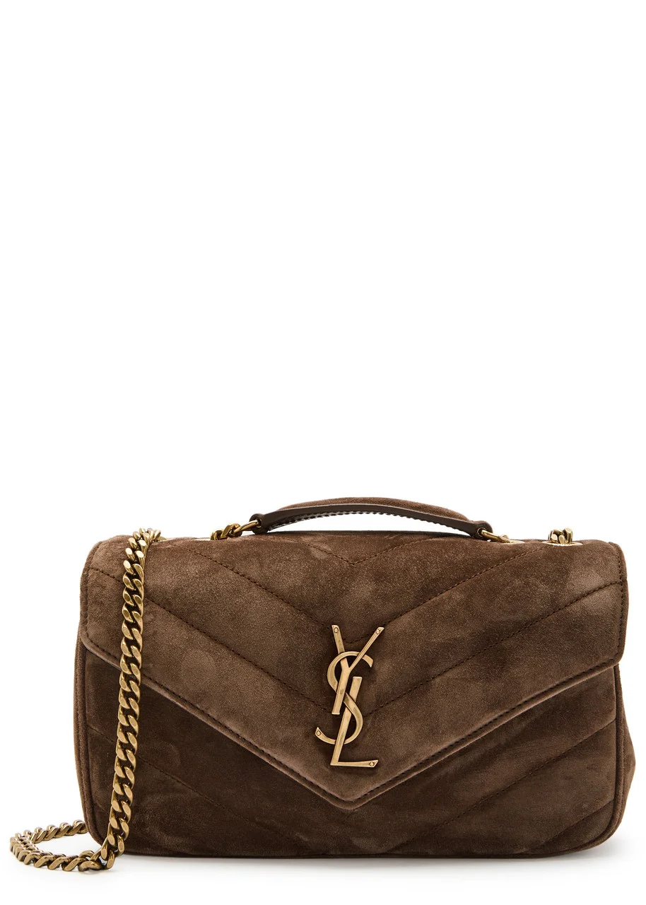 Saint Laurent Loulou Small Quilted Suede Shoulder bag - 1