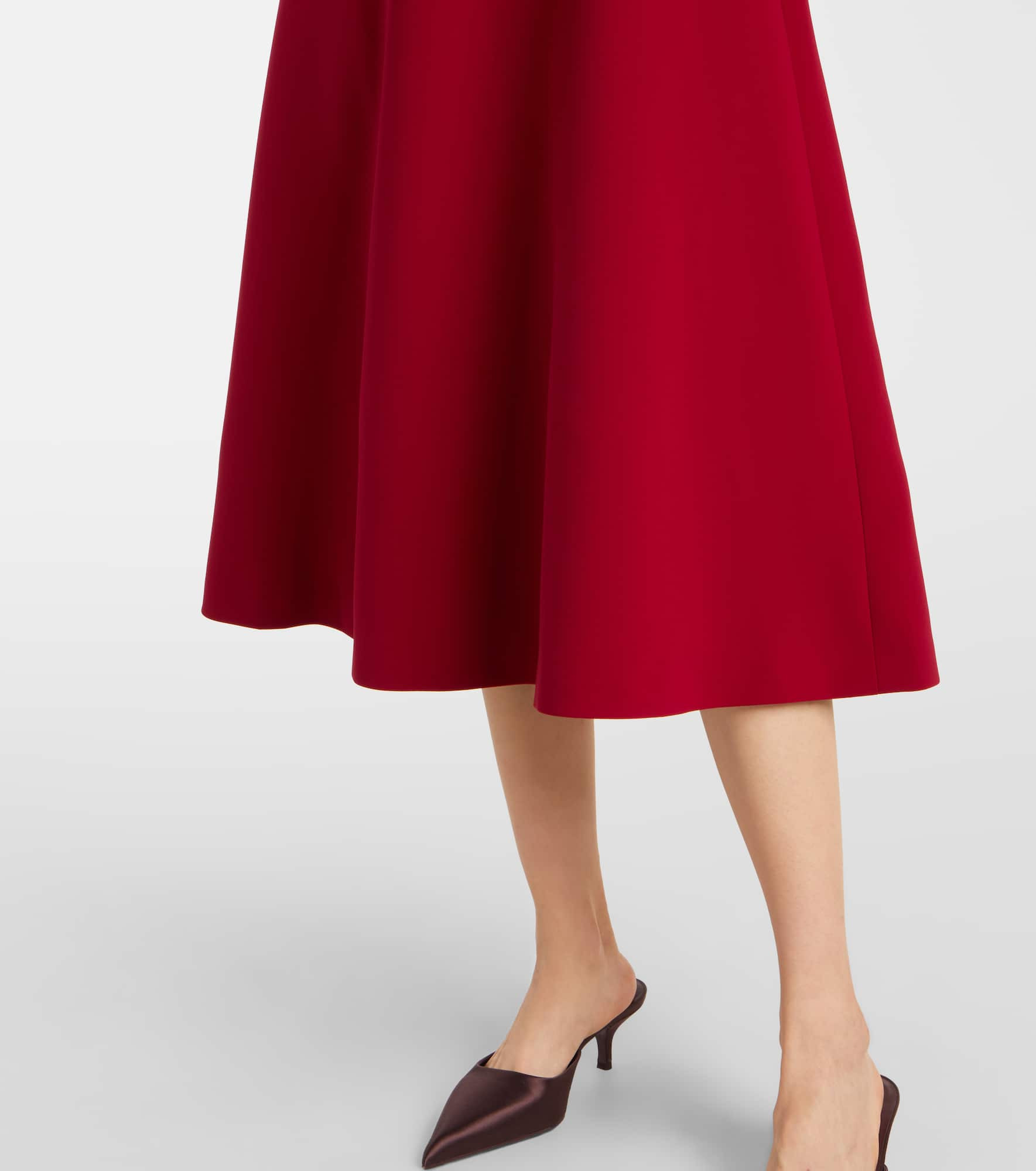 Bow-detail crêpe midi dress - 5