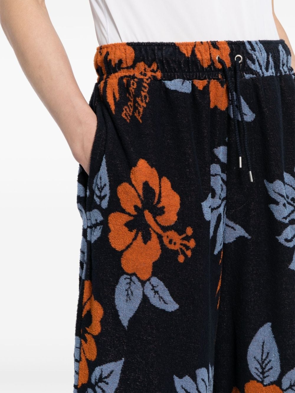 floral-print cotton shorts - 5