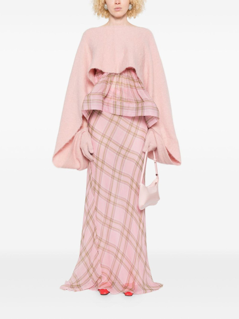 Moschino alpaca wool glove-detail jacket outlook