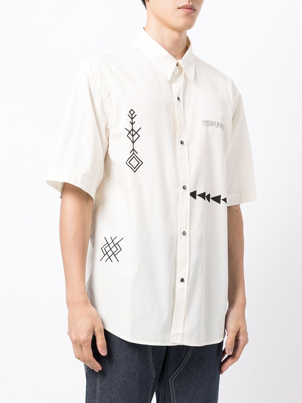 folk print shirt - 3