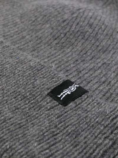 Mackintosh logo-patch ribbed cashmere beanie outlook