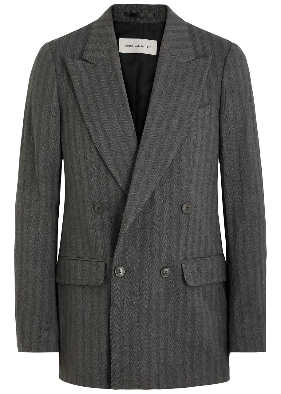 Dries Van Noten Barton Herringbone-weave Blazer - 1